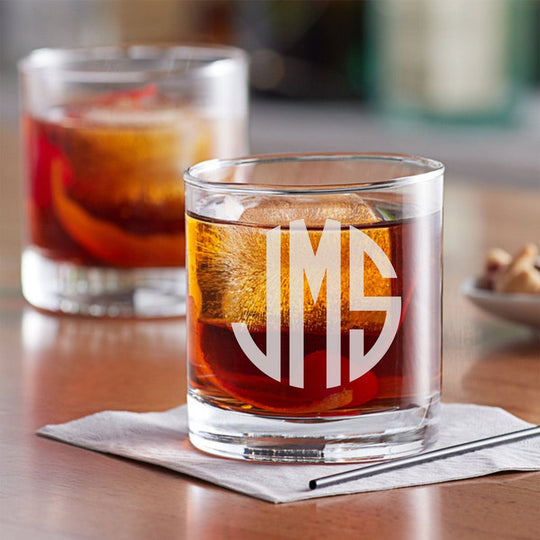 Old Fashioned Glass - Monogram 8oz Whiskey Glass