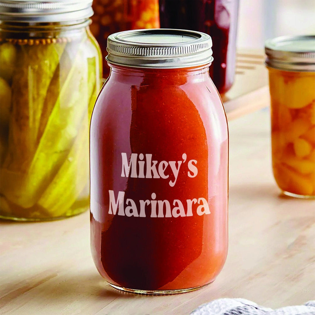 Personalized Canning Jars - Large 32oz Wide Mouth