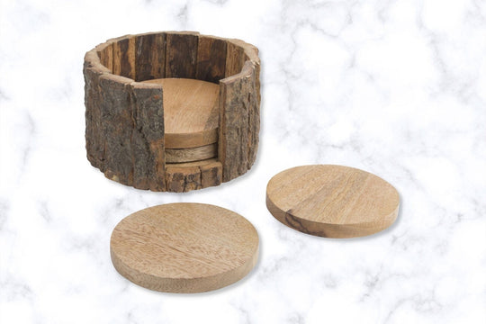 Personalized Coaster Set - Set of Four and Caddy