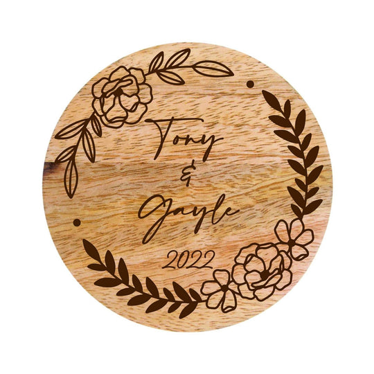 Personalized Coaster Set - Set of Four and Caddy