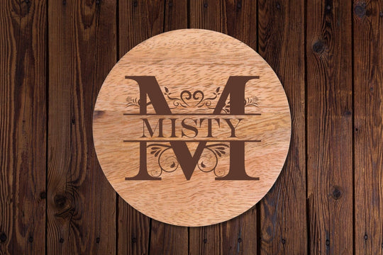 Personalized Coaster Set - Set of Four and Caddy Split Letter Name