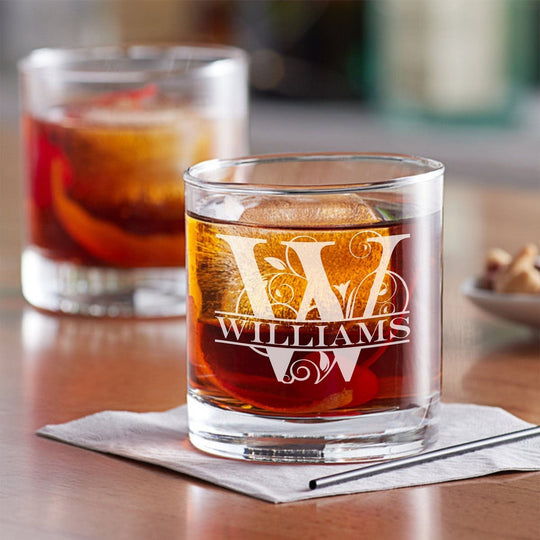 Rocks Glass - Engraved 8oz Rocks Glass, Old-Fashioned