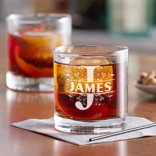 Rocks Glass - Engraved 8oz Rocks Glass, Old-Fashioned