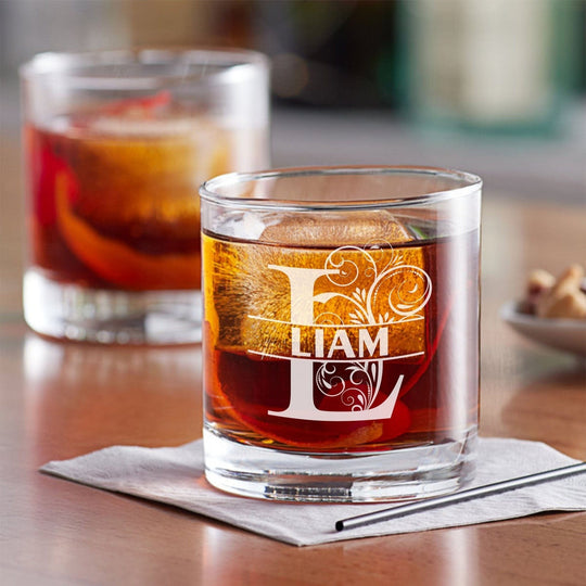 Rocks Glass - Engraved 8oz Rocks Glass, Old-Fashioned