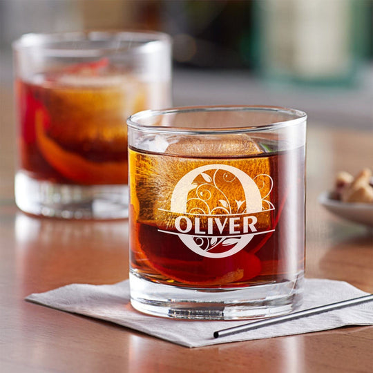 Rocks Glass - Engraved 8oz Rocks Glass, Old-Fashioned