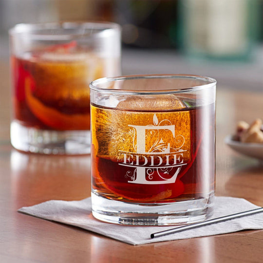 Rocks Glass - Engraved 8oz Rocks Glass, Old-Fashioned