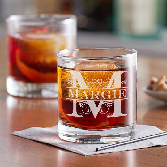 Rocks Glass - Engraved 8oz Rocks Glass, Old-Fashioned
