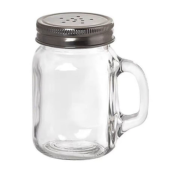 Salt and Pepper Shaker Set - Mason Jars with Handle, Lid