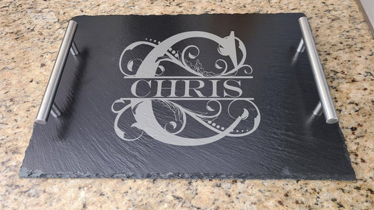 Slate Serving Tray with Handles