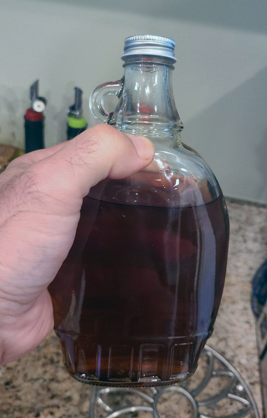 Syrup Bottle - Custom engraved 12oz glass syrup bottles with cap.