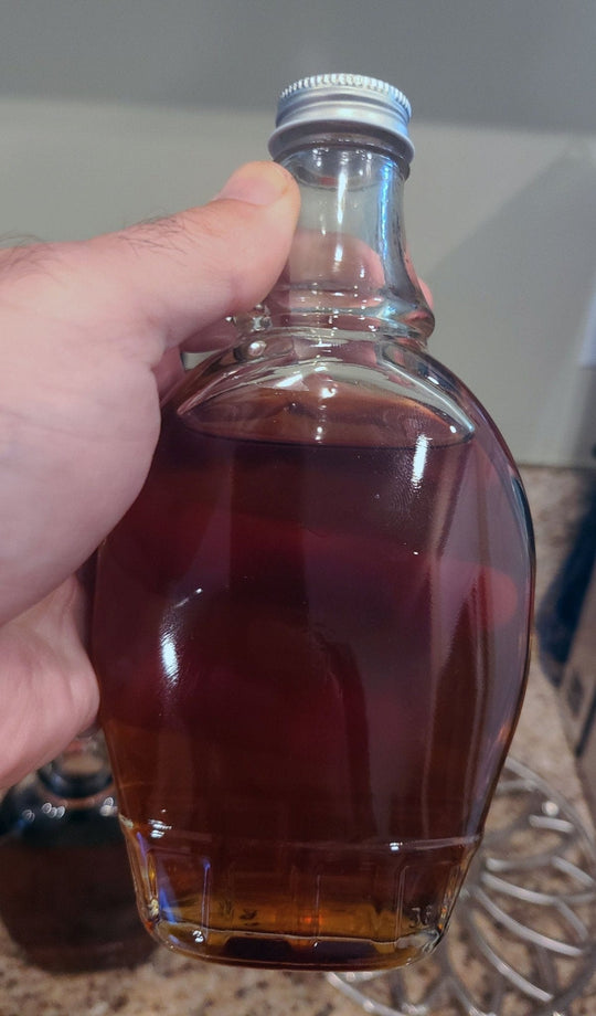 Syrup Bottle - Custom engraved 8oz glass syrup bottles with cap.