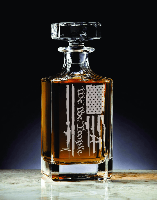 We the People Custom Engraved Decanter Guns