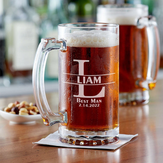 Wedding Beer Mug 25 oz Custom Beer Mug