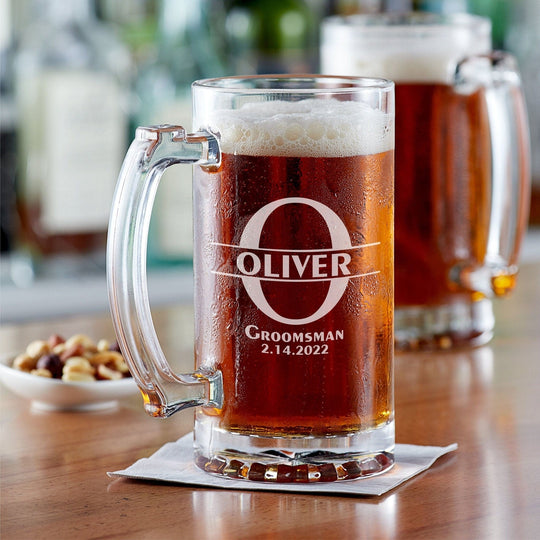 Wedding Beer Mug 25 oz Custom Beer Mug