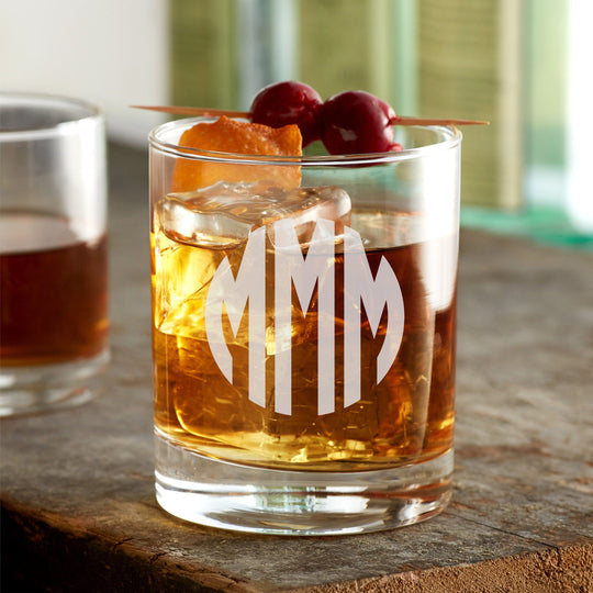 Whiskey Glasses - Monogram 12oz Rocks Glass