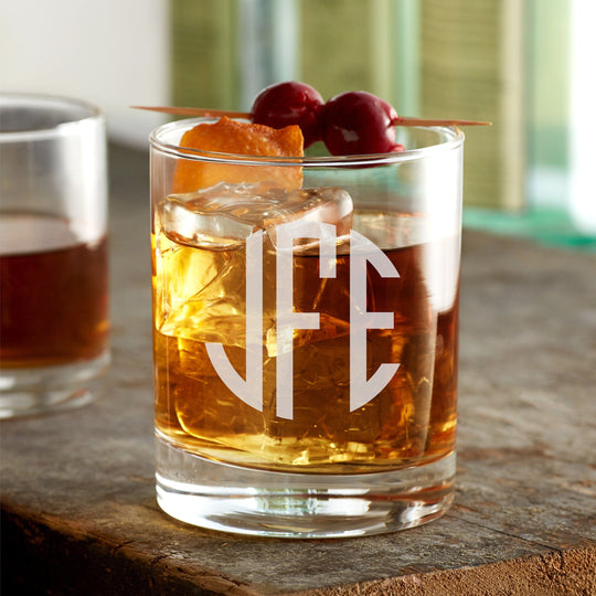 Whiskey Glasses - Monogram 12oz Rocks Glass