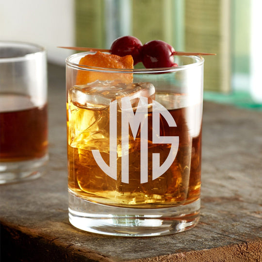 Whiskey Glasses - Monogram 12oz Rocks Glass