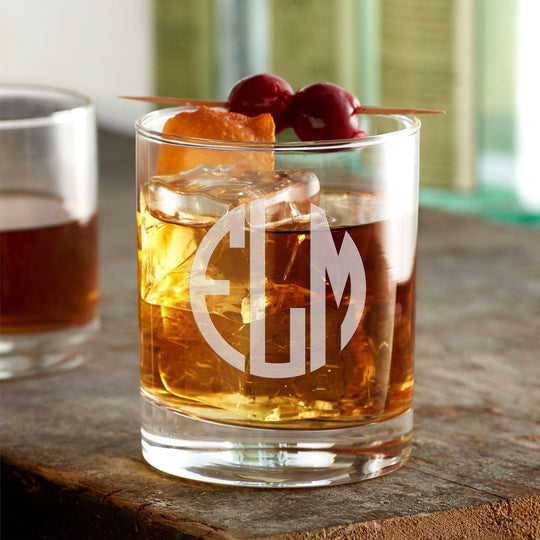 Whiskey Glasses - Monogram 12oz Rocks Glass