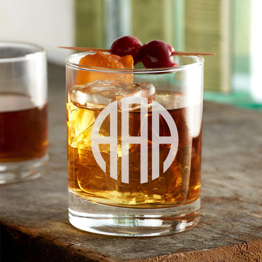 Whiskey Glasses - Monogram 12oz Rocks Glass