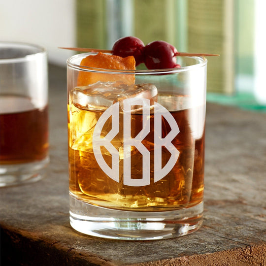 Whiskey Glasses - Monogram 12oz Rocks Glass
