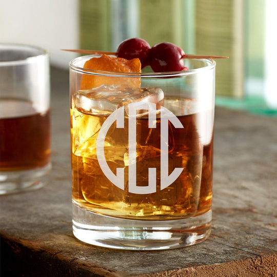 Whiskey Glasses - Monogram 12oz Rocks Glass