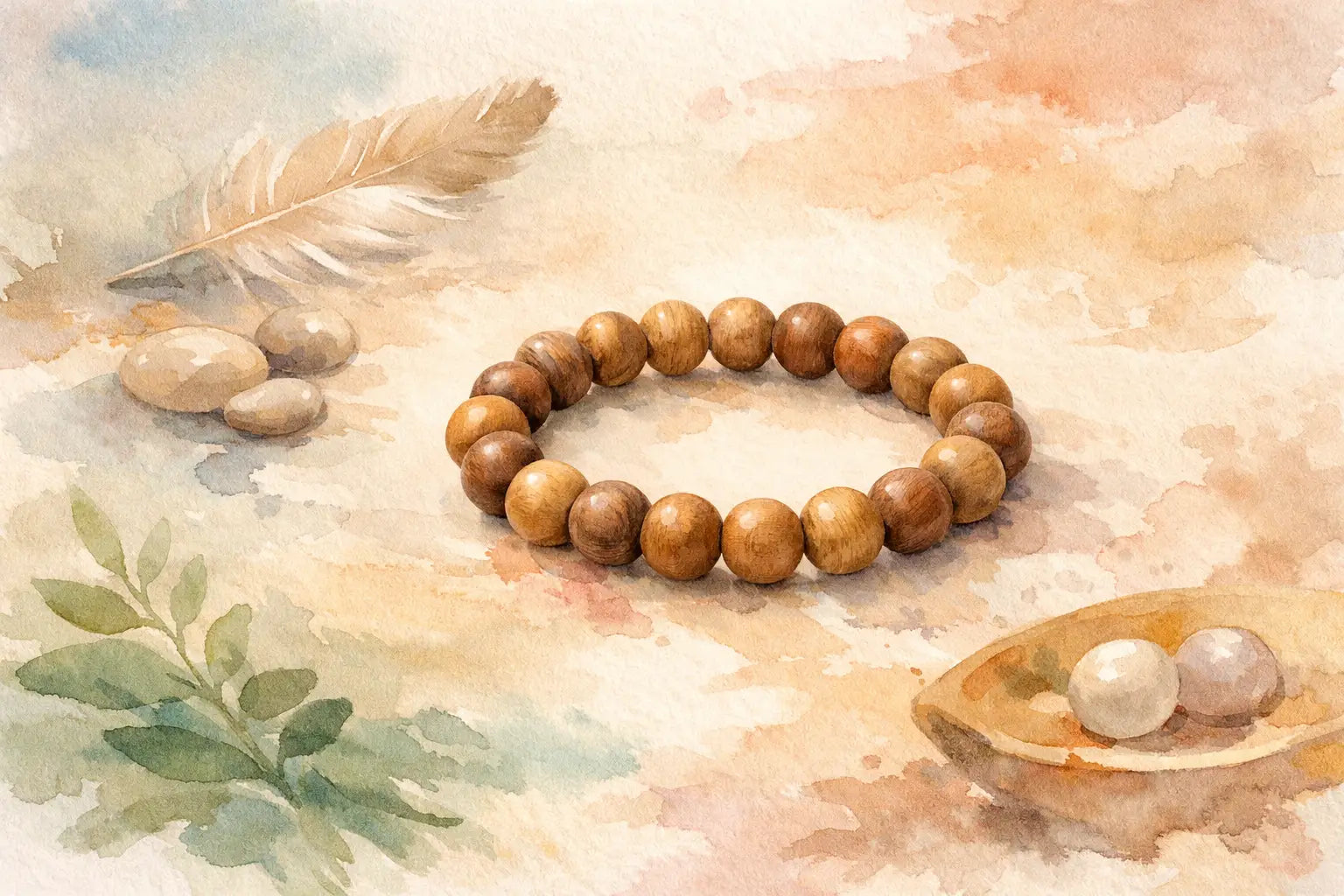 8mm Wooden Bead Bracelet for Easy Everyday Style