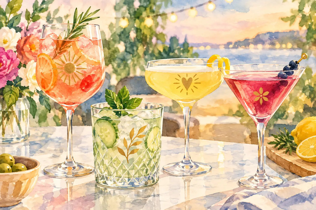 Personalized Cocktail Glasses That Get the Party Started
