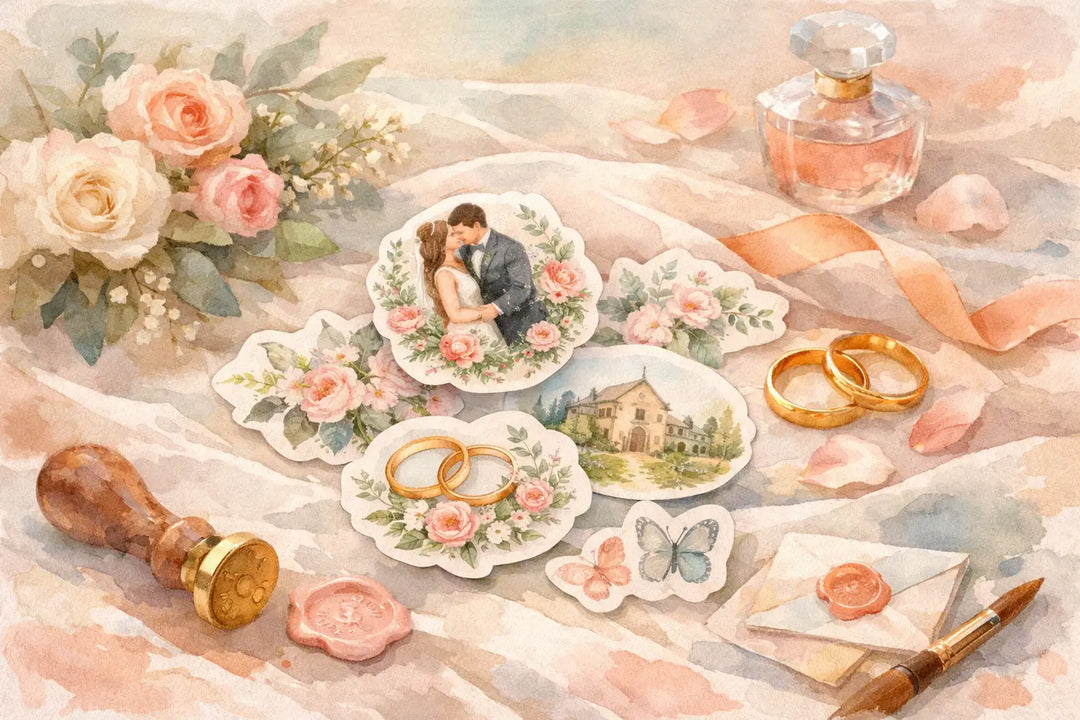 Custom Wedding Stickers That Make Details Pop
