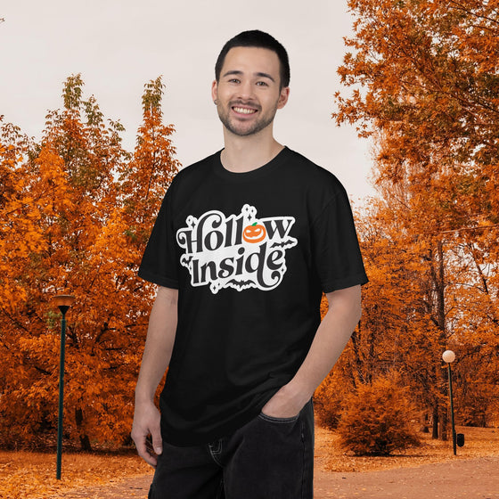 Hollow Inside Evil Pumpkin Halloween T-Shirt | Funny Spooky Halloween Season Shirt