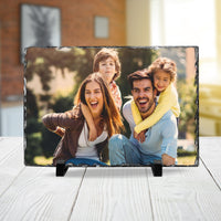 Custom Photo Slate Desk Plaque | Personalized Stone Photo Display