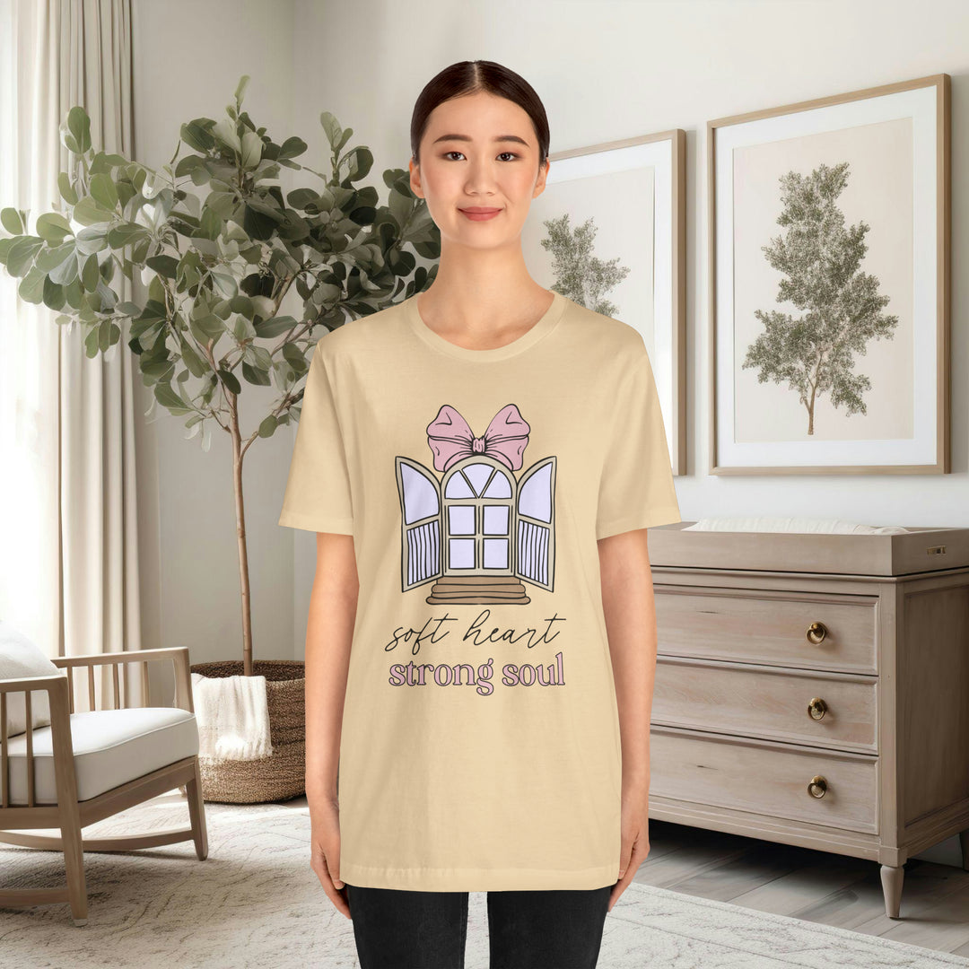 Coquette Vintage T-Shirt - Soft Heart Strong Soul - Unisex Jersey Short-Sleeved Tee