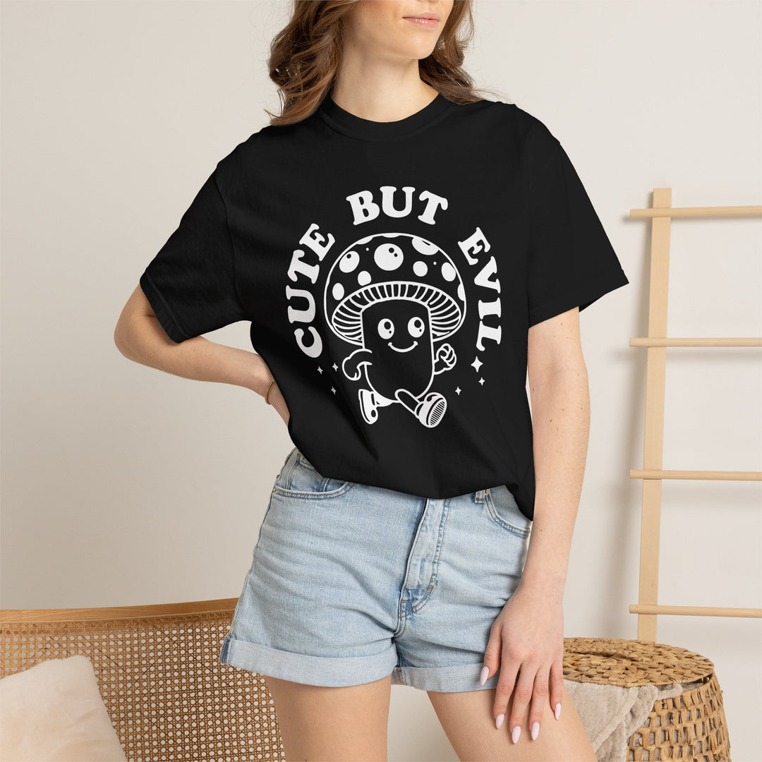 Cute But Evil Mushroom T-Shirt | Funny Spooky Halloween Season Shirt