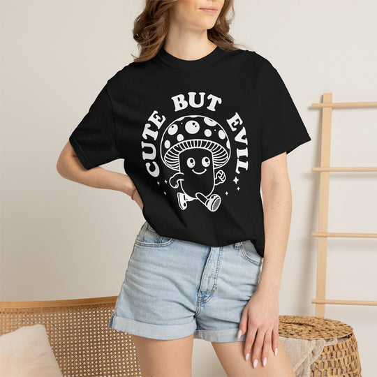 Cute But Evil Mushroom T-Shirt | Funny Spooky Halloween Season Shirt