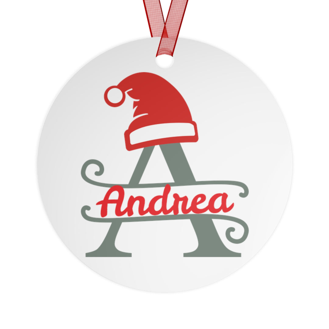 Holiday Decor - Personalized Christmas Ornament - Santa Hat