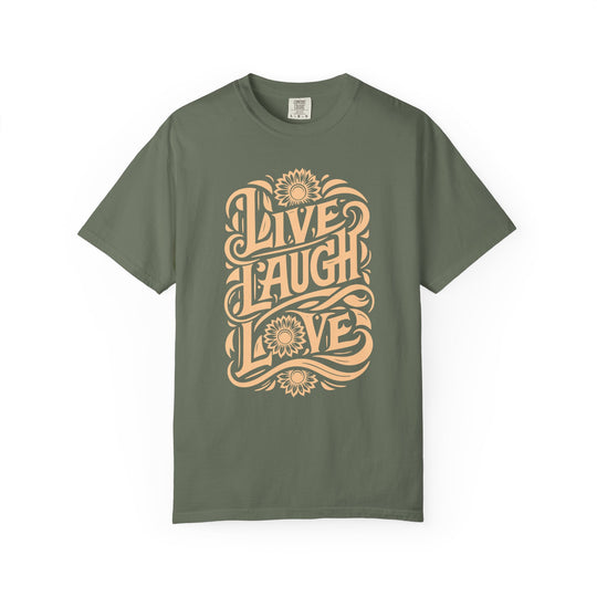 Live Laugh Love T-Shirt | Floral Sunflower Fall Graphic Comfort Colors® Tee