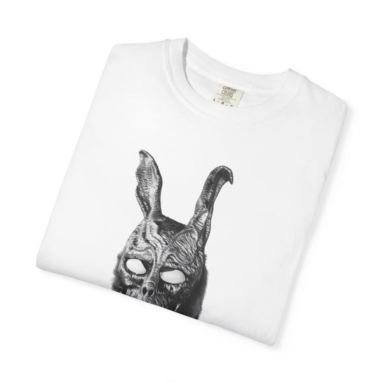 Mad World Donnie Darko Inspired Distorted Rabbit Skull T-Shirt | Dark Surreal Bunny Graphic