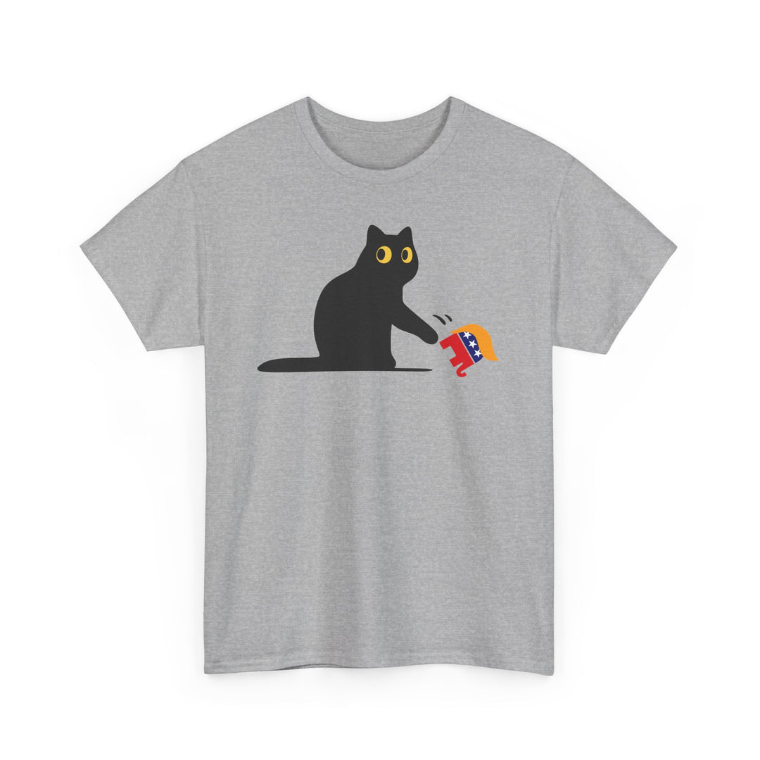 Kamala Harris 2024 Victory T-Shirt - Black Cat vs. GOP Elephant