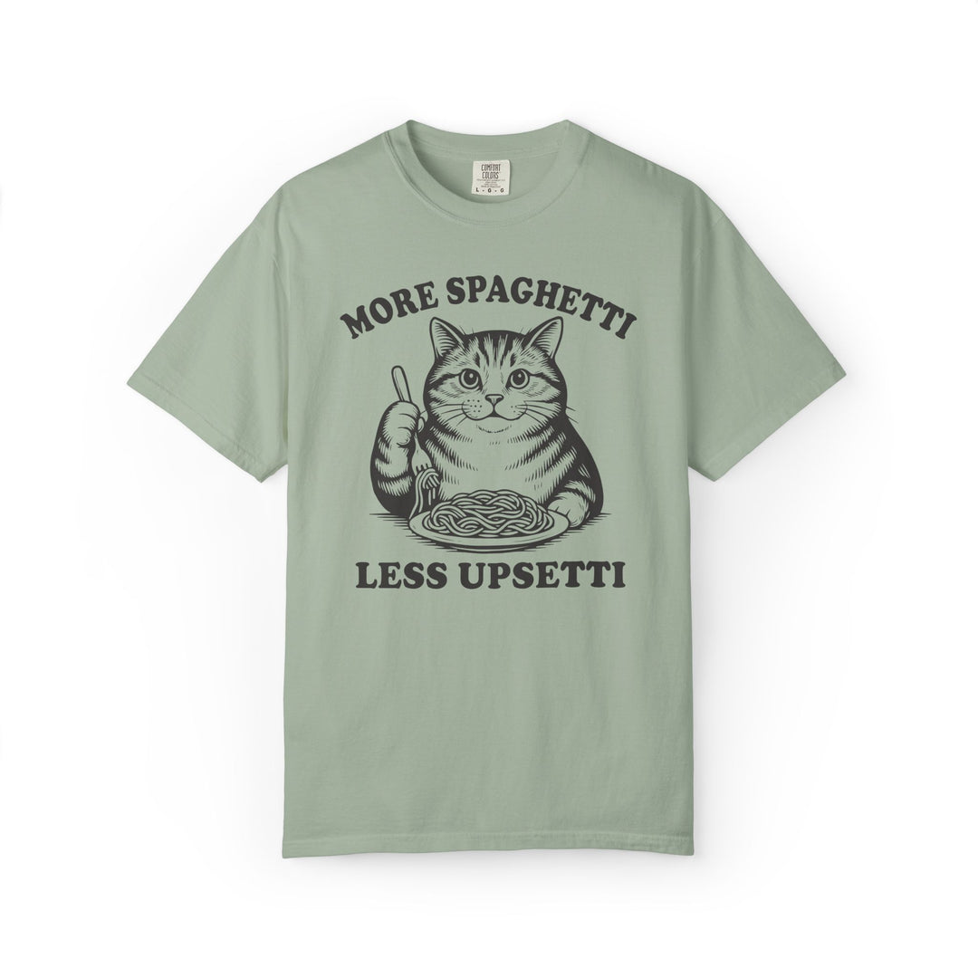 More Spaghetti Cat Lovers T-Shirt | Funny Italian Food Lovers Comfort Colors® Tee