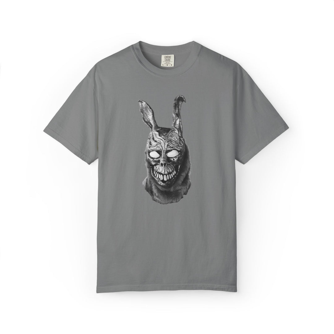 Mad World Donnie Darko Inspired Distorted Rabbit Skull T-Shirt | Dark Surreal Bunny Graphic