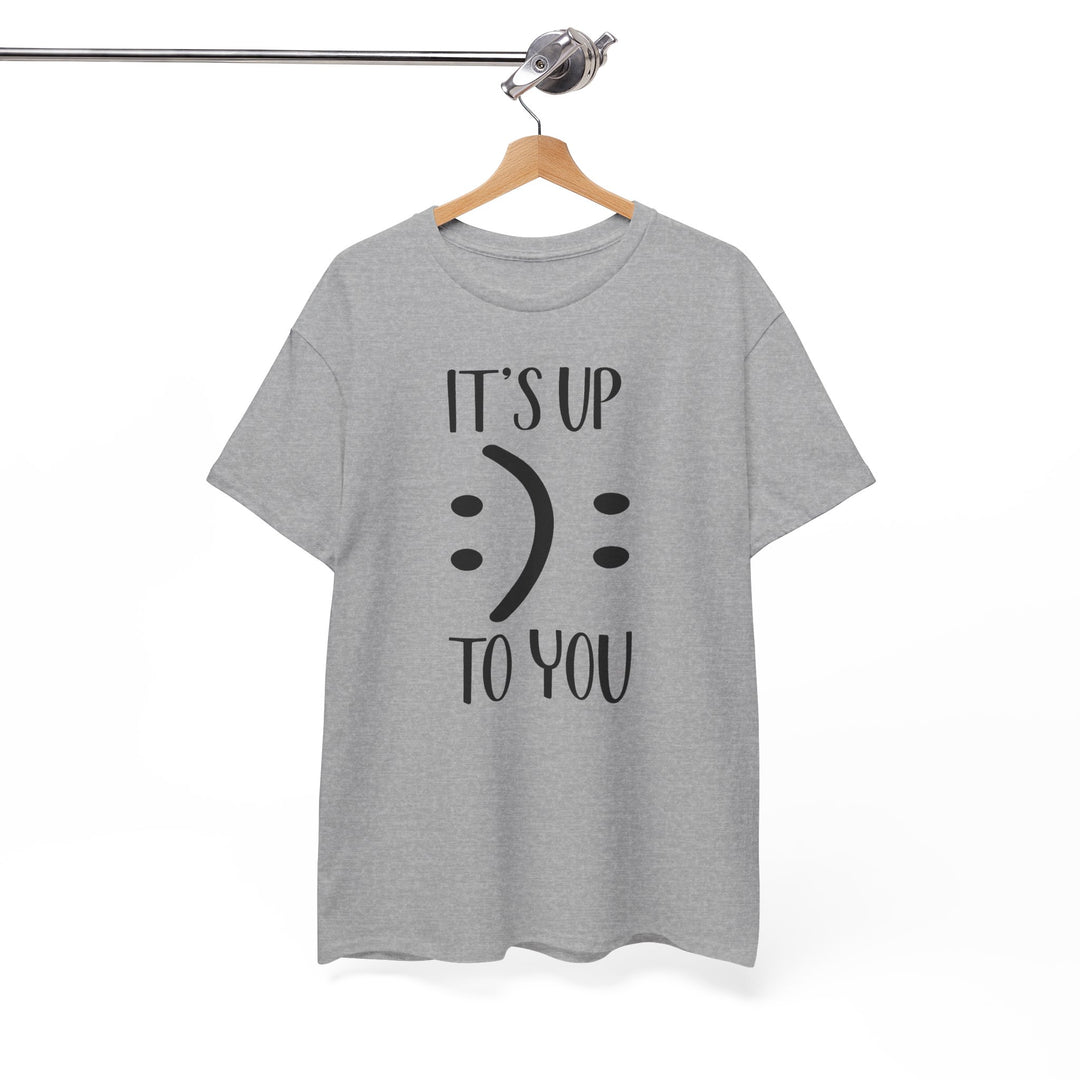 Trendy Smiley Face T-Shirt - "Happy or Sad? It&