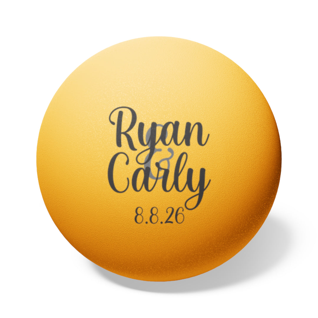Wedding Favor Custom Beer Pong Balls | Personalized Ping Pong Balls Set of 6 with Bride and Groom Names and Date