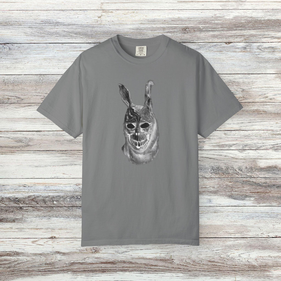 Mad World Donnie Darko Inspired Distorted Rabbit Skull T-Shirt | Dark Surreal Bunny Graphic