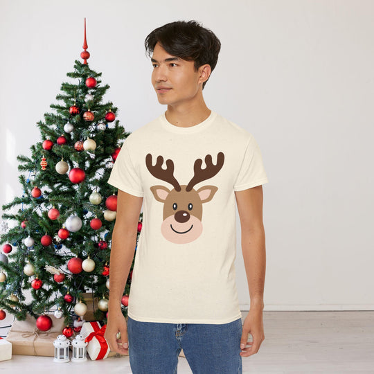 Cute Boy Reindeer Face Family Christmas Shirt