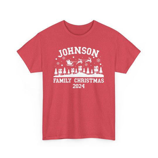 Personalized Christmas 2024 T-Shirt with Family Name