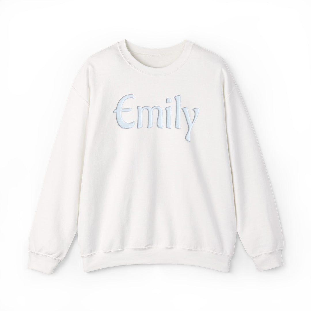 Personalized Name Crewneck Sweatshirt - Puff Print Design with Custom Name Gildan 18000 Sweatshirt for Women