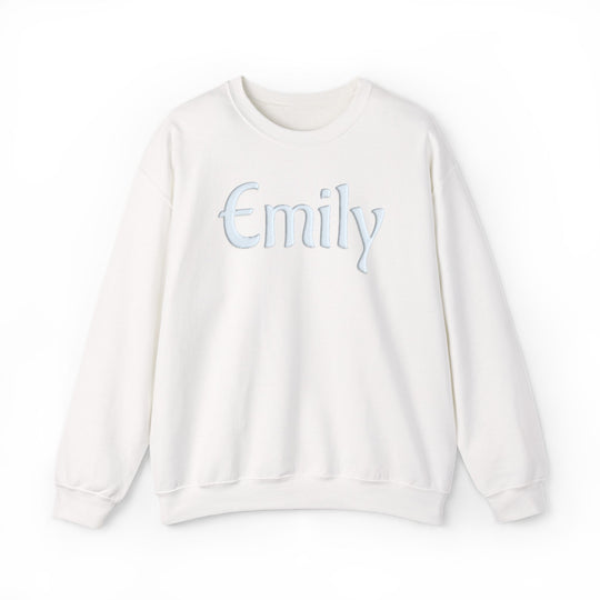 Personalized Name Crewneck Sweatshirt - Puff Print Design with Custom Name Gildan 18000 Sweatshirt for Women