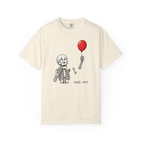 Funny Fall Skeleton and Balloon T-Shirt | Unisex Comfort Colors® Tee