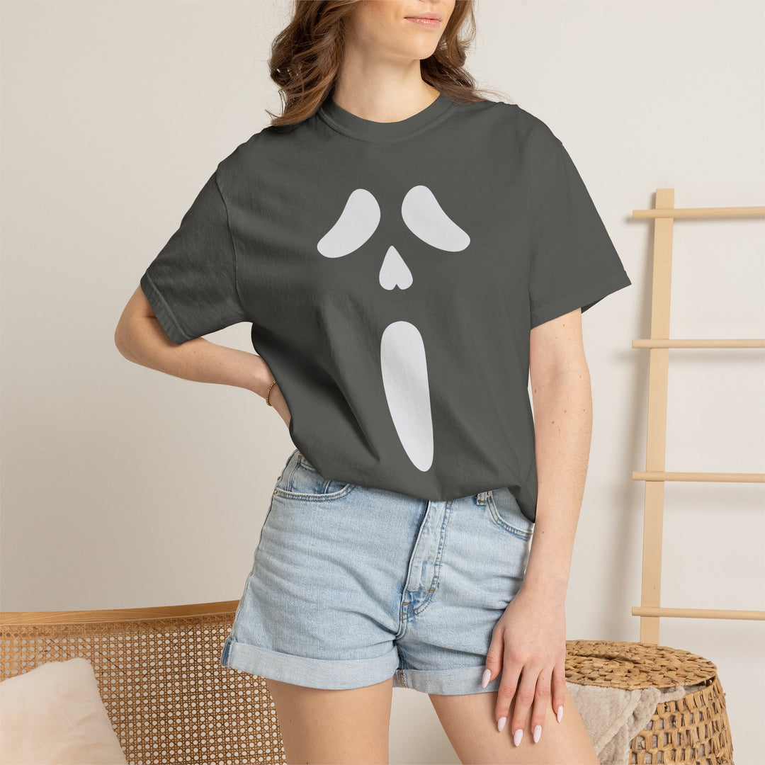 Scream Mask Face T-Shirt | Creepy Ghost Funny Spooky Halloween Season Shirt