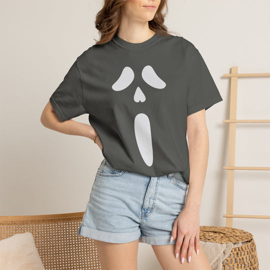 Scream Mask Face T-Shirt | Creepy Ghost Funny Spooky Halloween Season Shirt