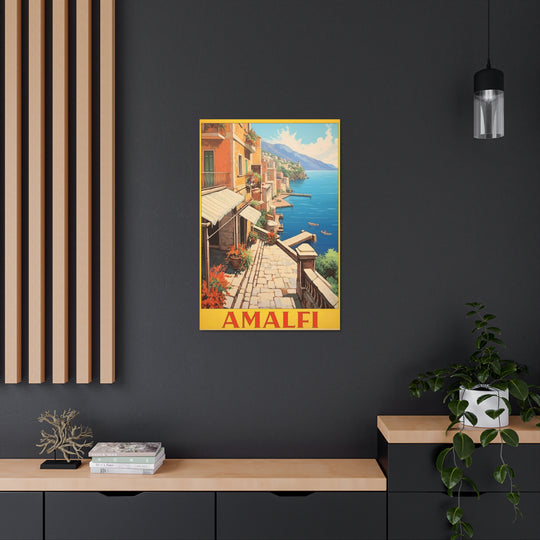 Amalfi Travel Poster (v2) - Large 36" x 24" Canvas Wrap